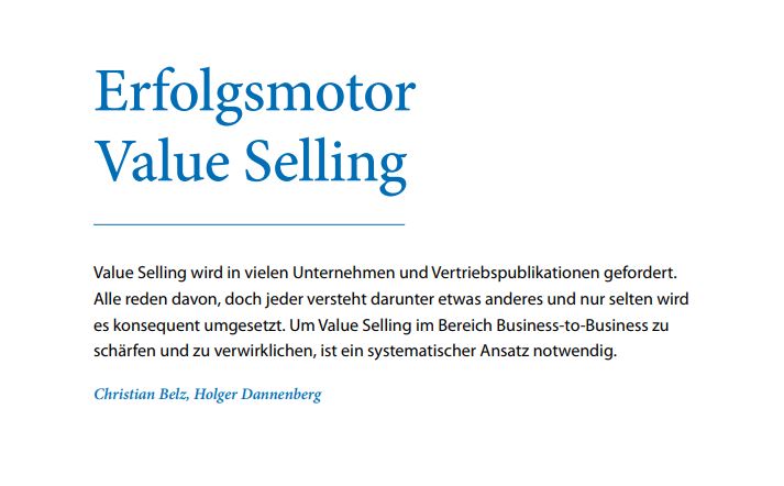 Cover Erfolgsmotor Value Selling