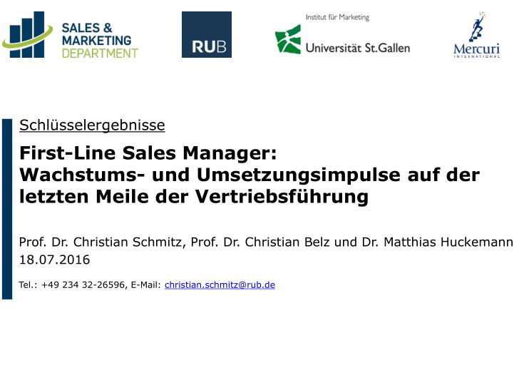 Studie First-Line Manager 2016