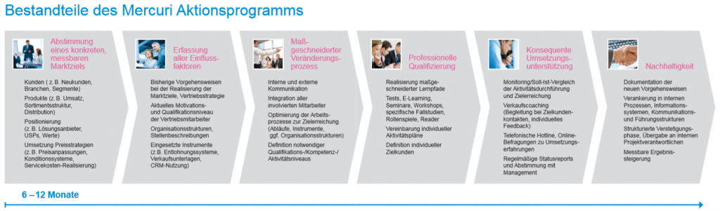 Grafik Bestandteile des Mercuri Aktionsprogramms