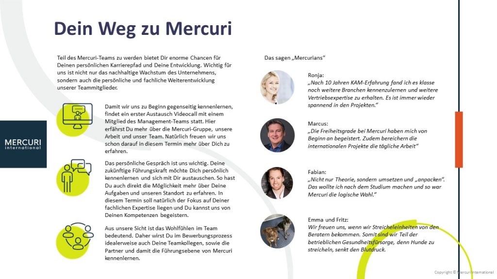 Mercuri International stellt ein: Sales (Junior-) Berater:in / Trainer:in (m/f/d)